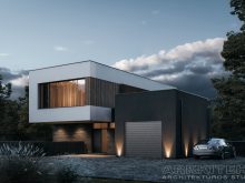 Modernūs dviejų aukštų namų projektai