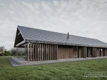 Modernus vieno aukšto namo projektas