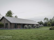 Modernus vieno aukšto namo projektas